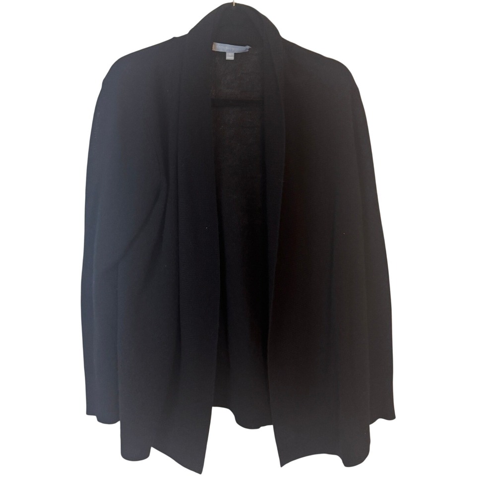 Antonio Melani Cardigan 100% Cashmere Large Black Womens Open Front Sweater